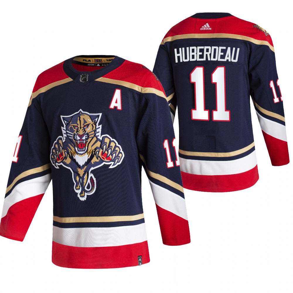 2021 Adidias Florida Panthers #11 Jonathan Huberdeau Black Men Reverse Retro Alternate NHL Jersey